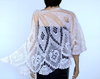 Crochet Shawl Wrap Crochet Shawl Pattern Wedding Shawl Wedding Wrap  Crochet Lace Shawl Lace Shawl Pattern Handmade Shawl Wrap Pattern