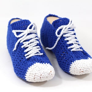 Crochet Pattern Crocheted Sneaker Slippers Pattern Unisex Slippers PDF ...