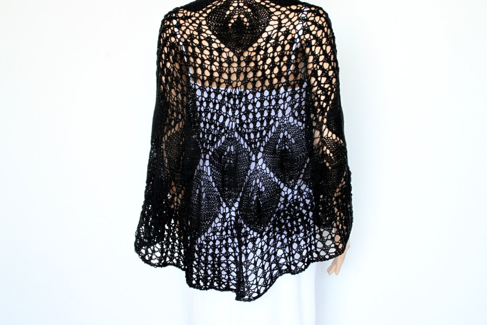 Knit shawl Pattern Tutorial Women's wrap pattern Lace Etsy