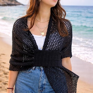 Patrón de chal de crochet en PDF, tutorial para un elegante chal de noche, patrón de nivel medio para bodas o eventos de primavera, patrón de bufanda de crochet