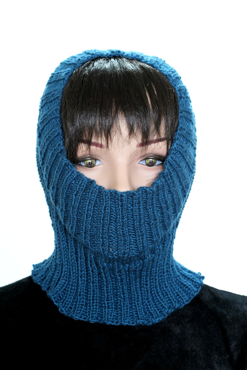 Knitted Helmet Pattern Knitted Winter Cap Pattern Ski Mask Etsy