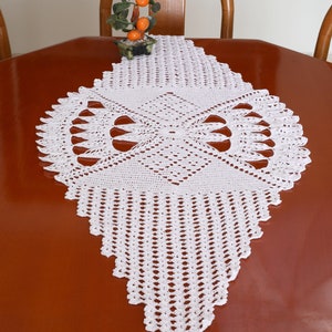 Crochet Table Runner Crochet Table Doily Doily Runner Center Piece Lace Runner Home Décor Crochet Table Runner  Pattern Written Instructions