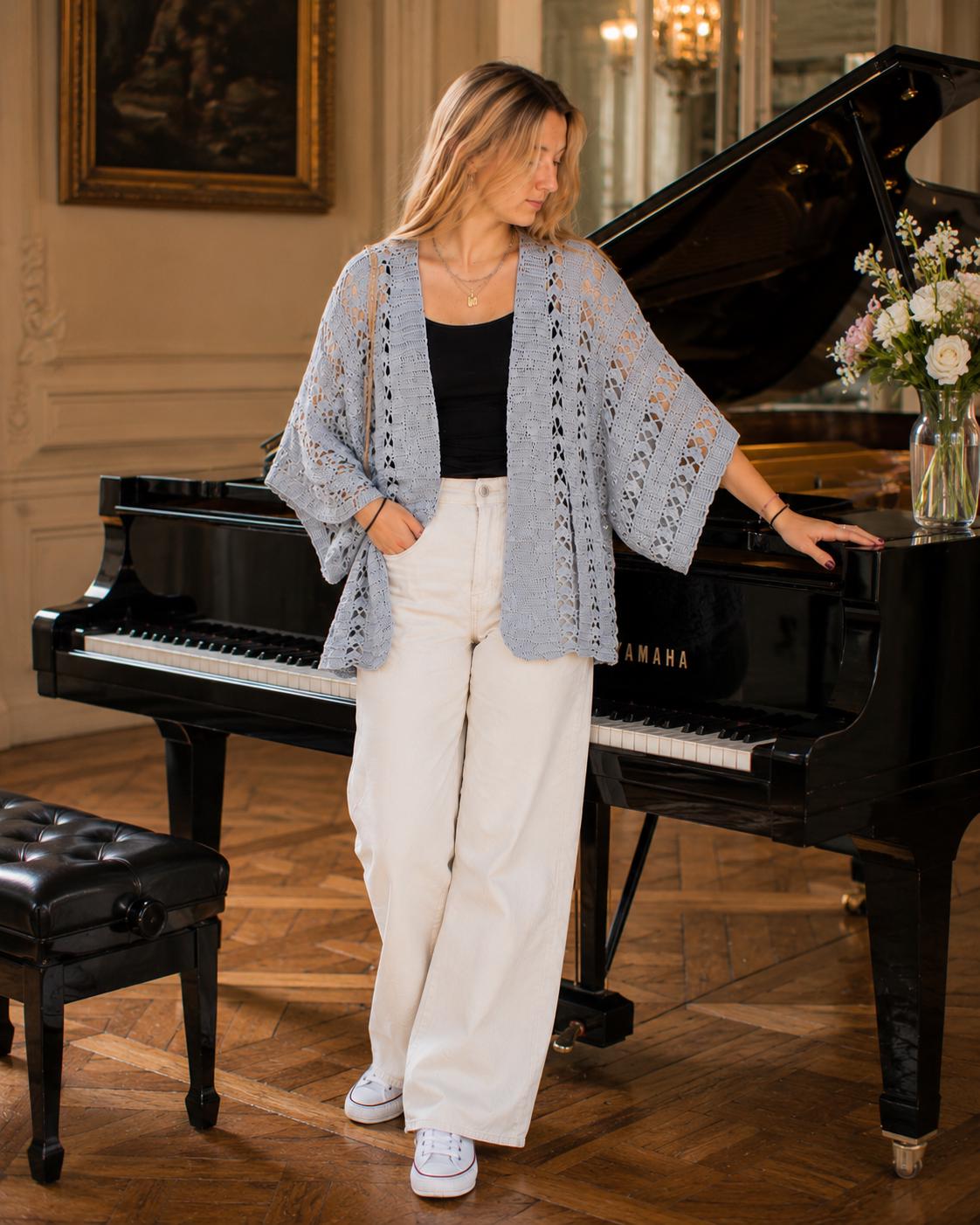Crochet Kimono Pattern PDF Easy Summer Cardigan Crochet Pattern