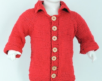 Baby Cardigan Knit Baby Sweater Knit Pattern Baby Clothing Baby Sweater Pattern Knit Child Pullover  Baby Sizes- 3/4 years old