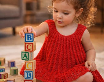 lovey Crochet dress Girls Dress Crochet Dress Pattern   toddler girls dress CROCHET PATTERN Crochet Dress for 3-4 years-old