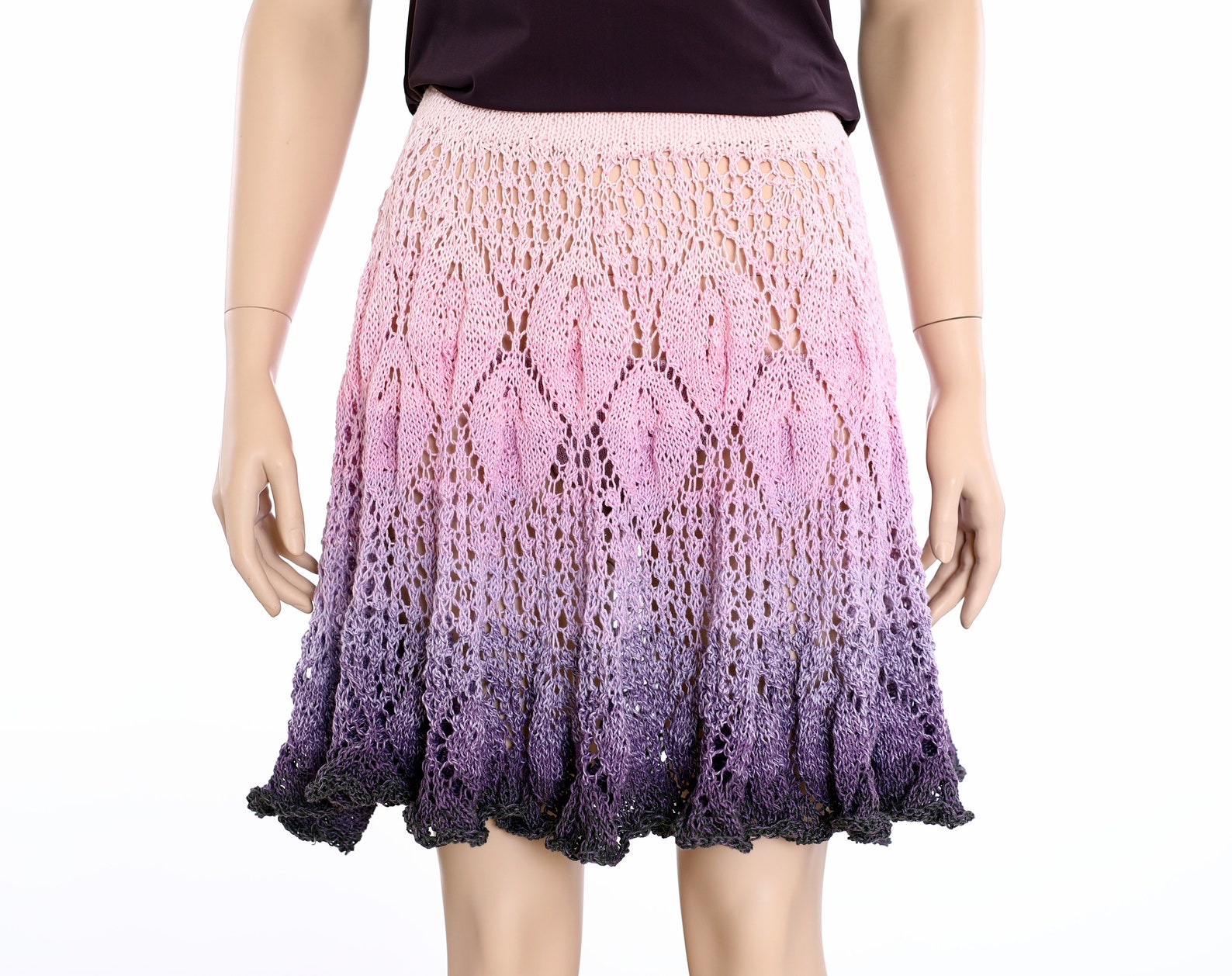 Skirt Pattern Lace Skirt Beach Cover up Summer Skirt Knit Etsy