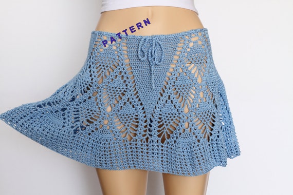 Summer Skirt Tutorialskirt Crochet Pattern PDF Women s Clothing Patterns Lace Skirt Crochet Skirt Pattern Etsy