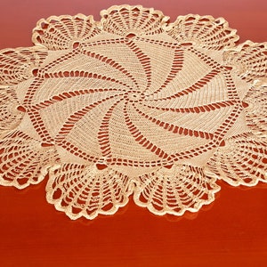 Handmade Antiqued Home Décor Accents Written Instructions Crochet Tablecloth Pattern PDF Doily Pattern