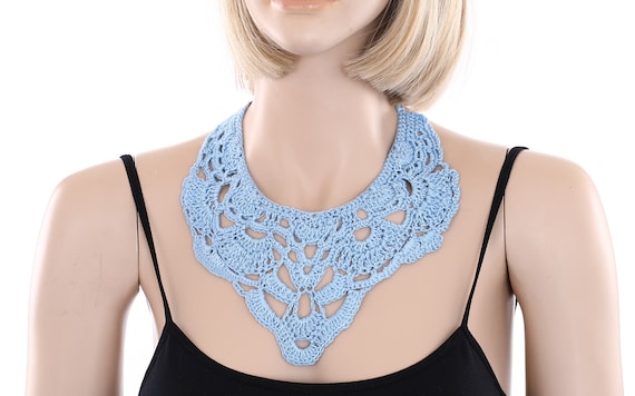 Crochet Necklace Pattern PDF Crochet Jewelry Gift Woman Peter Pan collar Collar Bridesmaid  Necklace  Collar Pattern Wedding Collar Lace