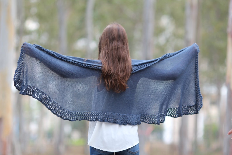 Knit Shawl Pattern Hand Knit Shawl Pattern Women Shawl Tutorial Knitting patterns Hand Knit Shawl Wraps shawls pattern Mother day gift image 5