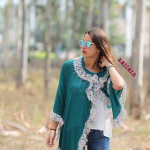 Knit Shawl Pattern Hand Knit Shawl Pattern Women&#39; Shawl Tutorial Knitting Patterns Hand Knit Shawl Wraps Shawls Pattern Mother day gift