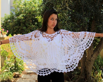 Modello per poncho all'uncinetto Lacy Pelerine PDF Modello per