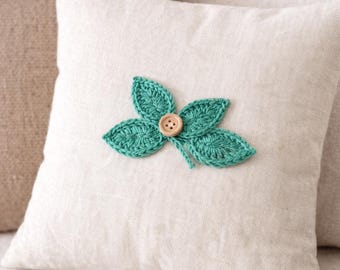 Crocheted Leaf Tutorial, Crocheted Leaf Pattern, Handmade Leaf Embellishments