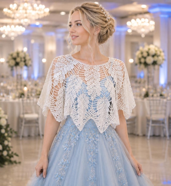Wedding Shoulder Cover UP Caplet Pattern Cape Crochet Pattern Lacy