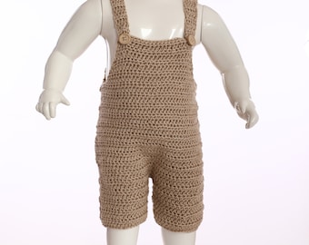 BABY crochet pattern Overall Shorties Dungaree Overall shorties dungaree pattern crochet romper fit 6 months to 18 months Romper Pattern