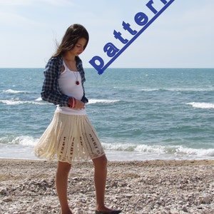 Crochet  skirt pattern Womens lace skirt pattern Cream lace skirt pattern  PDF tutorial pattern
