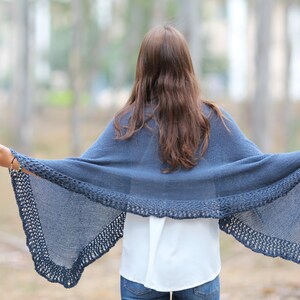 Knit Shawl Pattern Hand Knit Shawl Pattern Women Shawl Tutorial Knitting patterns Hand Knit Shawl Wraps shawls pattern Mother day gift image 8