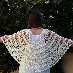 Wedding cape Capelet pattern Crochet poncho pattern  Lacy poncho pattern   cape pattern Wedding poncho shawl pattern Shawl poncho