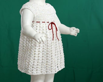 Crochet Baby Dress Crochet dress pattern Girls Crochet dress for 6-18 months girl pattern Crochet Lace Dress Crochet toddler girls dress