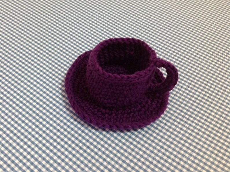 Tea Cup and Saucer Crochet Pattern, PDF Crochet Pattern, Tea Cup crochet Pattern image 5