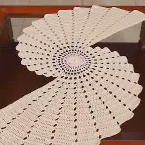 Crochet Table Runner PDF Written Instructions Center Piece Lace Table Runner Home Décor Crochet Table Runner Table Runner Pattern