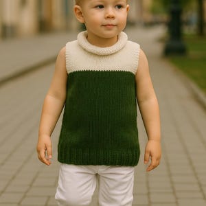 Knit Children&#39;s Sweaters  Baby Sweater Vest knitting pattern Baby Vests  for size 2 - 3 years old Baby Tank Pattern Kids Sweater