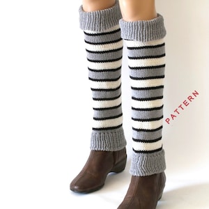 Leg Warmer Knitting Tutorial, Toeless Socks PDF Pattern, Knitting Patterns for Beginner&#39;s