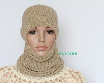 Crochet Ski Mask PDF Pattern, Hand crochets Cap Pattern, Instant Downloadable crochet Patterns