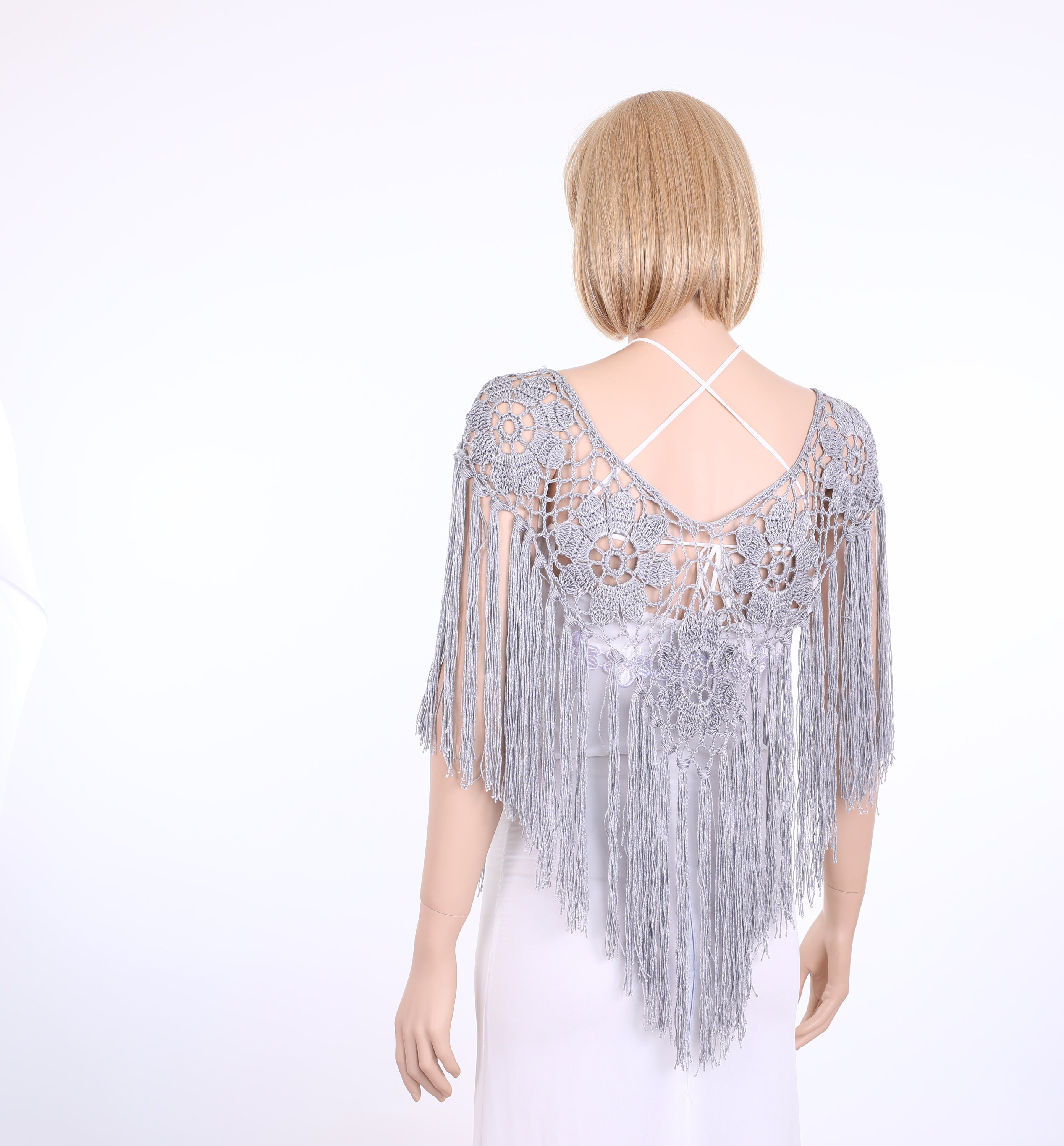 Wedding cape pattern Crochet Pelerine pattern Fringe poncho Etsy