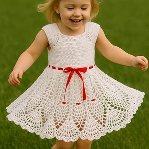 Crochet Baby Dress Pattern for 3-4 years old  Crochet Lace Dress Pattern Crochet dress pattern Girls Crochet toddler girls dress