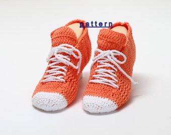 Slippers Pattern Crocheted Sneaker  Unisex Slippers PDF, Unique crochet Patterns