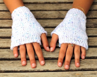 Fingerless Gloves Knitting Pattern, Womens Fingerless Mittens Tutorial