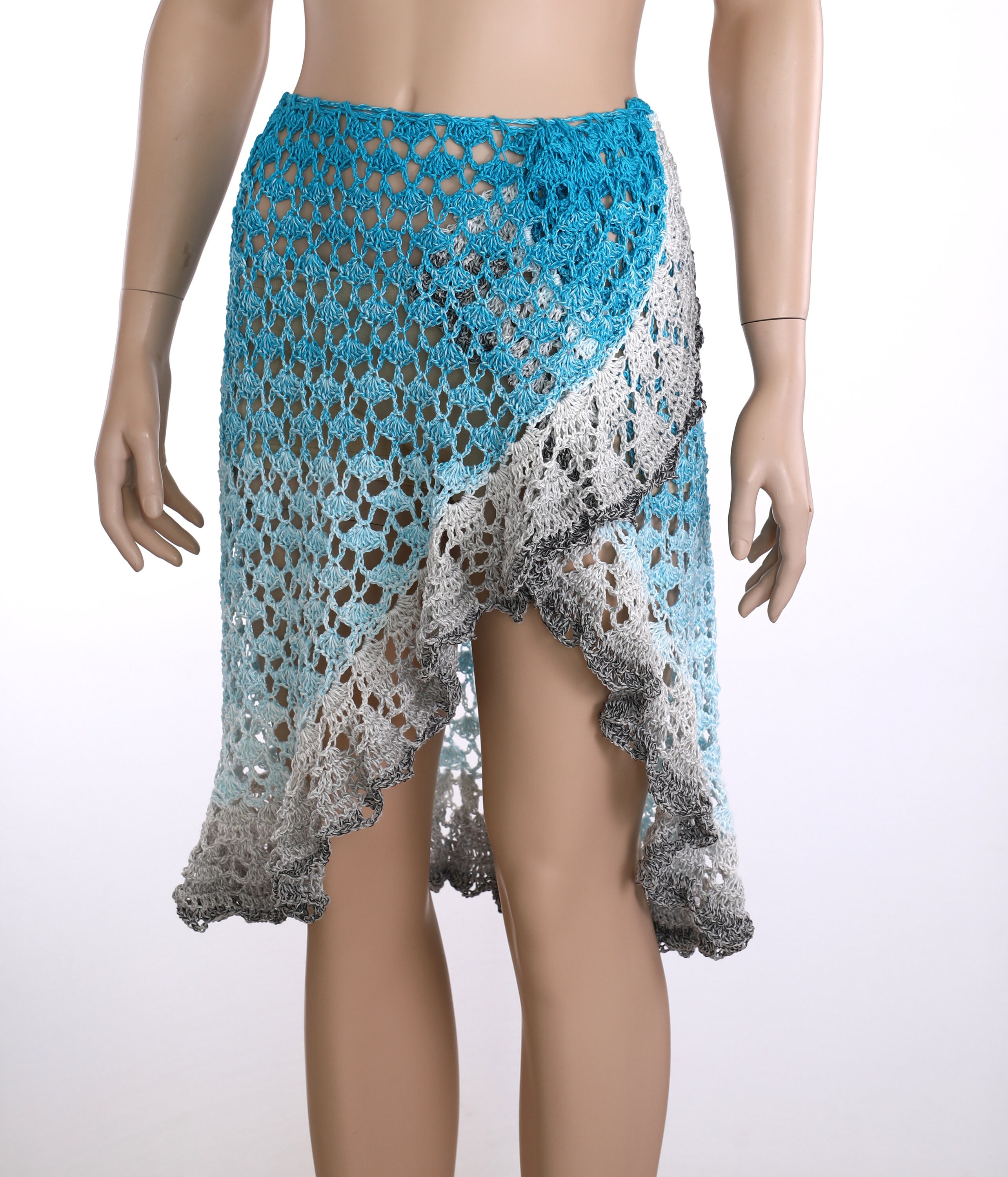 Crochet Wrap Skirt Pattern PDF Summer Festival Lace Skirt Beach
