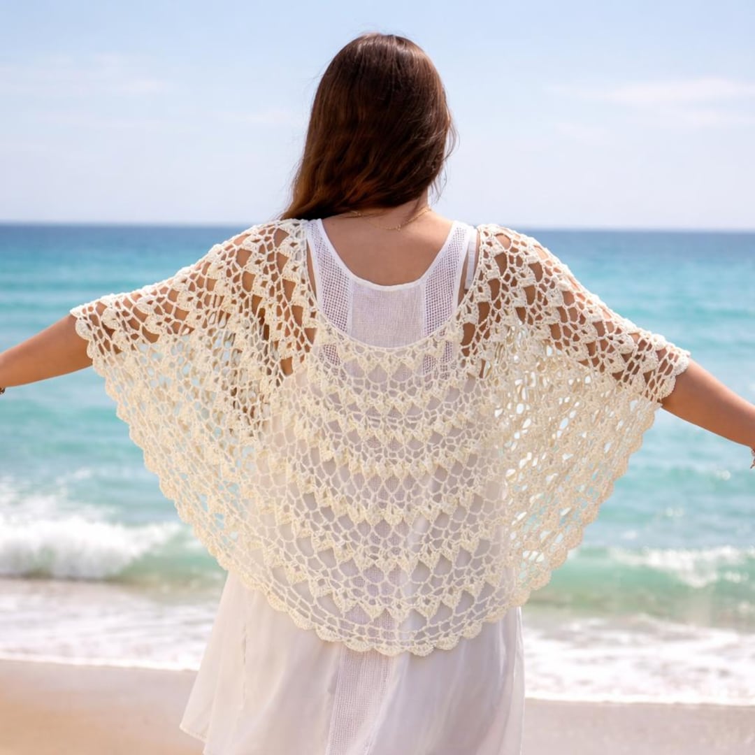Wedding Cape Capelet Pattern Crochet Poncho Pattern Lacy Poncho