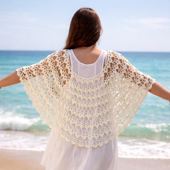 Wedding Cape Capelet Pattern Crochet Poncho Pattern Lacy Poncho
