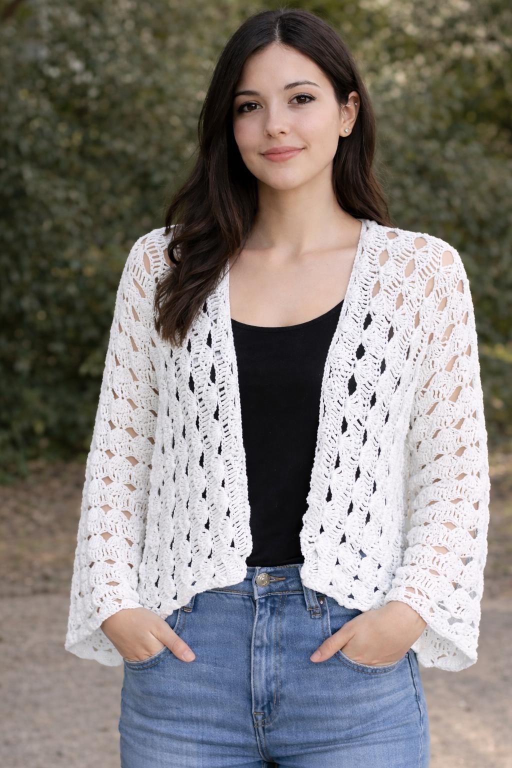 37 Japanese Crochet Patterns to Explore: Bags, Motifs, Amigurumi, and Lace 16 Crochet Kimono Easy Boho Shrug