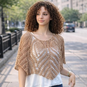 Patrón de capa de ganchillo, patrón de pelerina con encaje, chal de boda, chal de encaje, chal para cubrir los hombros, patrón de caplet navideño