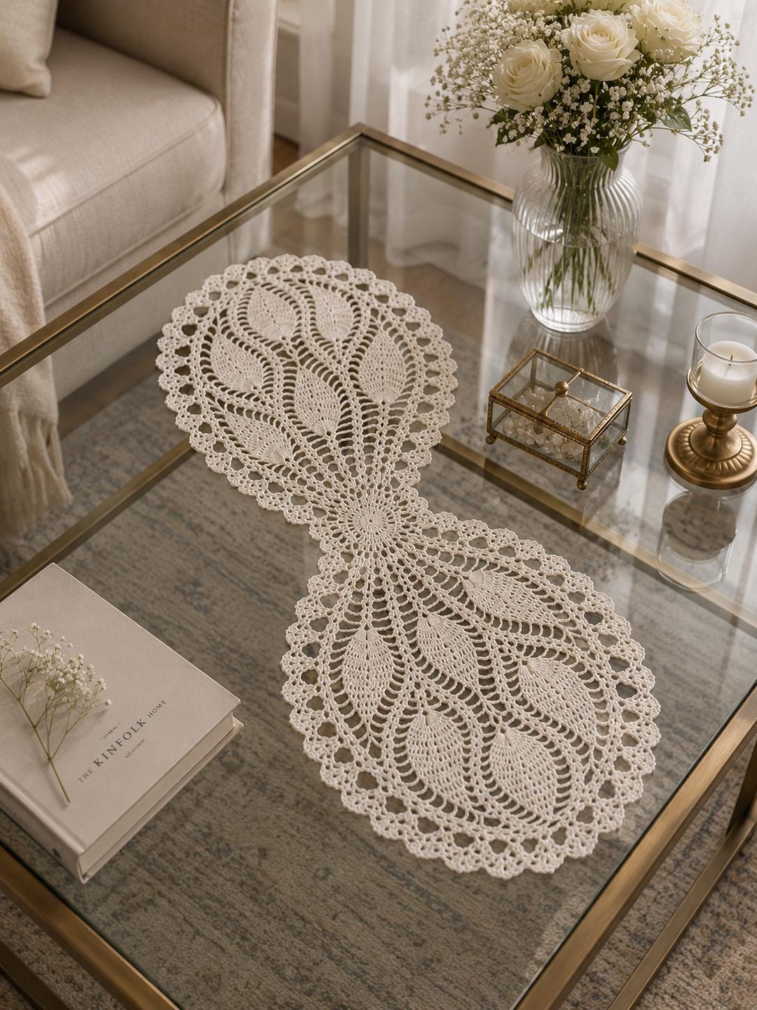 Table Runner Crochet Table Doily Doily Runner Crochet Table Runner