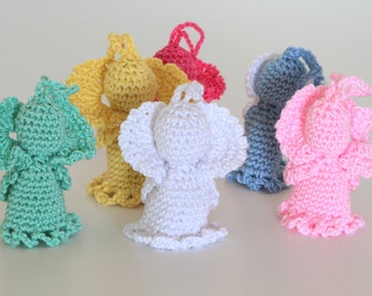 Christmas ornaments Angels Pattern  Crochet Christmas Angel Happy Holiday Crochet Decoration Crochet Home Decor Christmas Angel