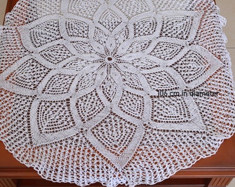 Knit Tablecloth Pattern Round Tablecloth Large Tablecloth Pattern Handmade Home Décor Accents Antique Written Instructions