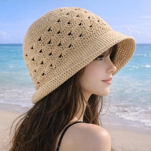 Crochet hat pattern Crochet Gift for Her Hat PDF Pattern Hand crochet Caps Bow Hat Pattern Crochet Sun Hat Crochet Vintage Hat Women’s hat
