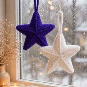 Julgranskulor Mönster Fisk Stickad Sjöstjärna Mönster Dekor Ornament Mönster Sjöstjärnedekor Sjöstjärnemönster Julmönster