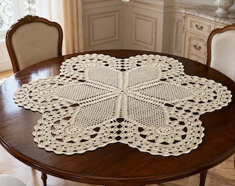 Round lace tablecloth Crochet Table Cloth Pattern Crochet Table Cloth PDF  Table Decoration Center Piece Crochet Table Doily Doily Runner