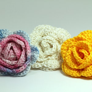 Yellow Rose Flower Crochet PDF Pattern, Handmade Yarn Flower Tutorial ...