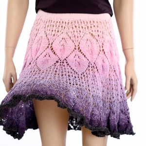 Knitting Pattern Lace Skirt PDF Summer Beach Skirt Tutorial Sexy Skirt Design Knit Cover Up Pattern Lightweight Lace Skirt Pattern Only
