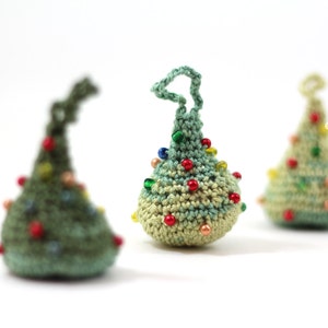 Christmas Tree Ornament Crochet Pattern PDF Holiday Decoration DIY Tree Decor Tutorial Cute Mini Christmas Ornament Crochet Pattern Only