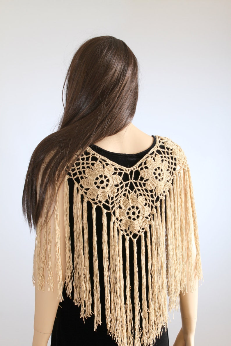 Crochet Poncho Pattern Fringe Poncho PDF Rustic Poncho Wedding Etsy