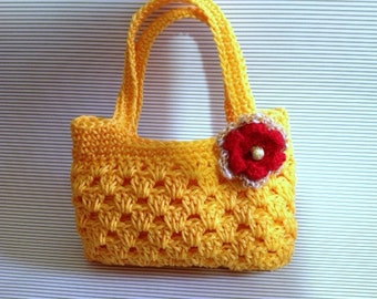 Girl's Crochet Purse PDF Pattern, Tote Bag Crochet Pattern, PDF Patterns