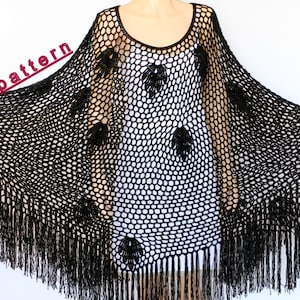 Bruiloft poncho gehaakte kant strandjurk patroon poncho patroon gehaakte cover-up kanten pelerine bruid poncho cape patroon sjaalpatroon