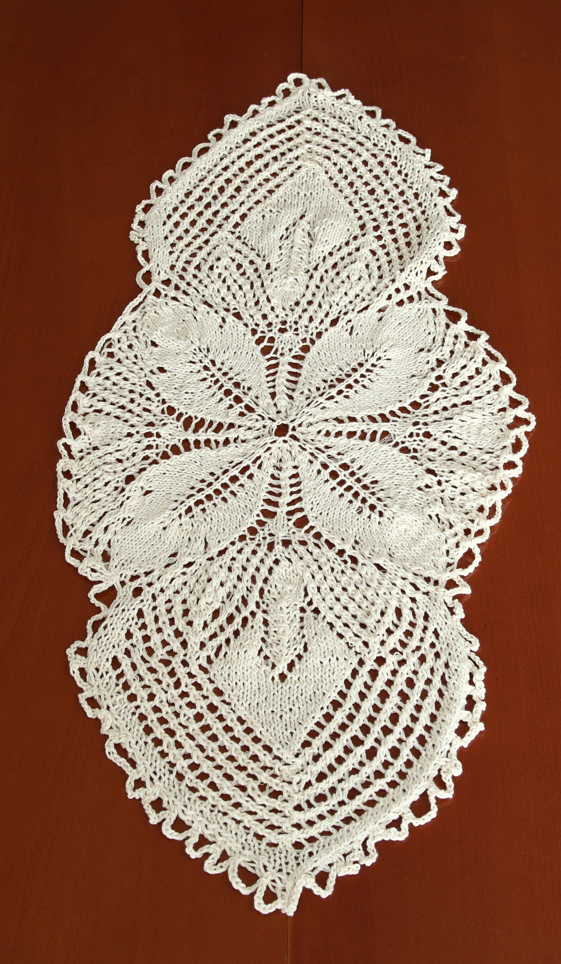 Knit Tablecloth Pattern Oval Knit Doily Handmade Home Décor Etsy UK